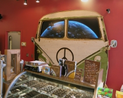 VW Bus, Print on Wood, Fabrication, with Video Display